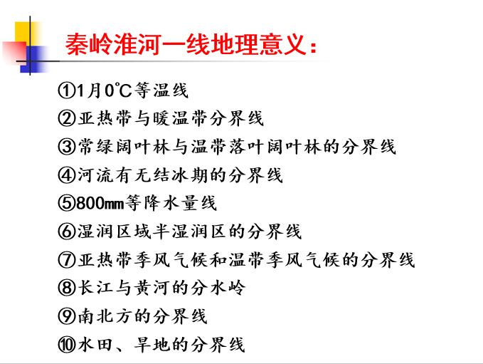 秦岭-淮河的地理意义