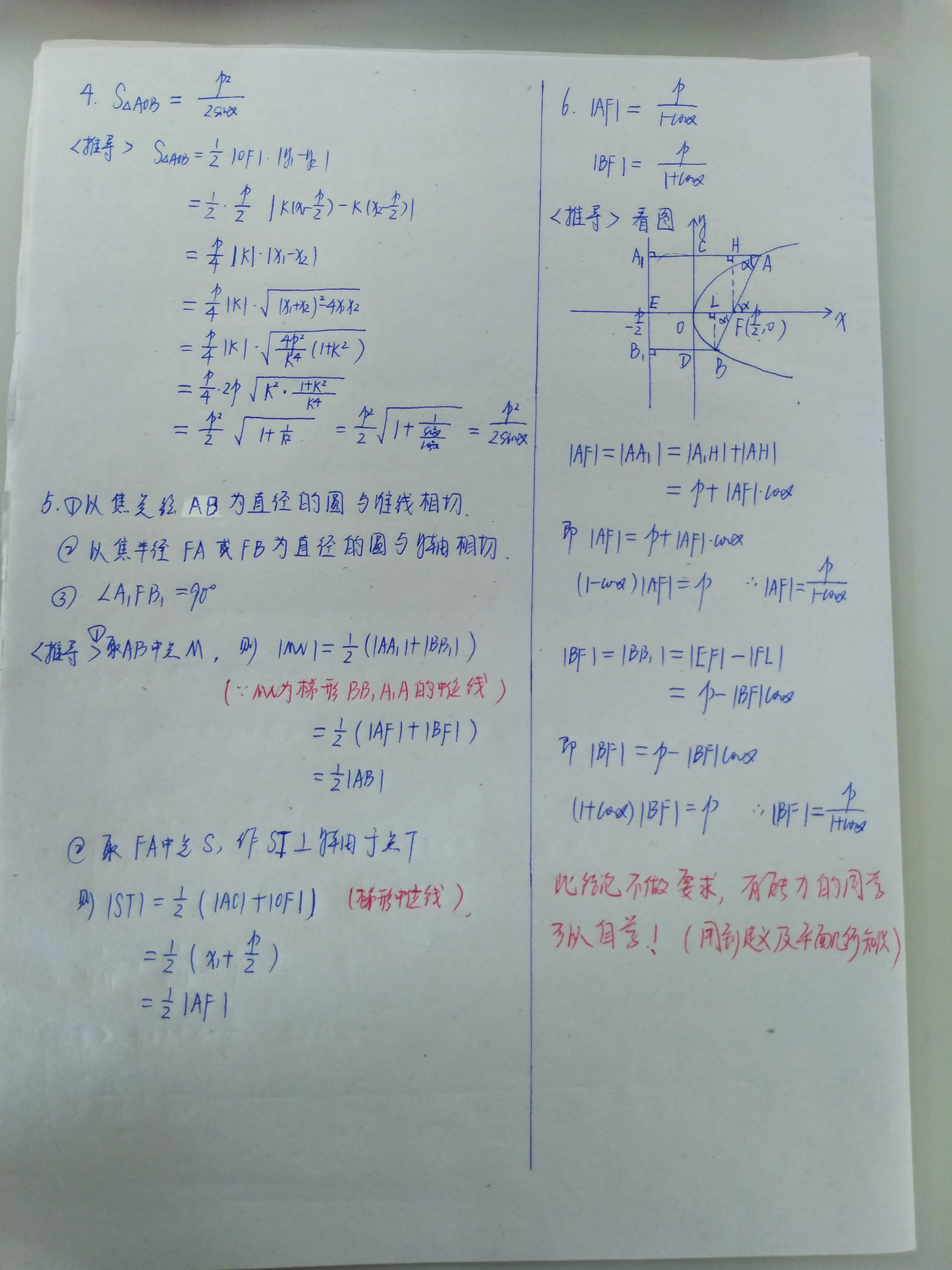 抛物线焦点弦问题1